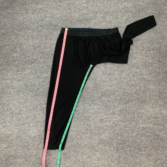Devops Legging Mens 2XL Black Cropped 3/4 Stretch Compression Base Layer Pant - Picture 5 of 8